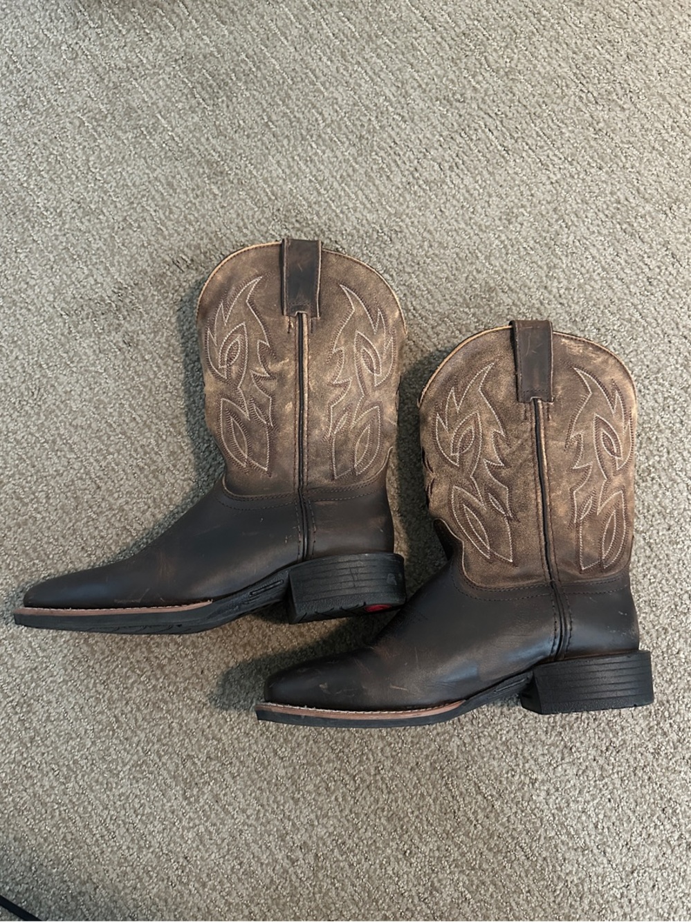 Justin Boots Brown Leather Western Cowboy Boots